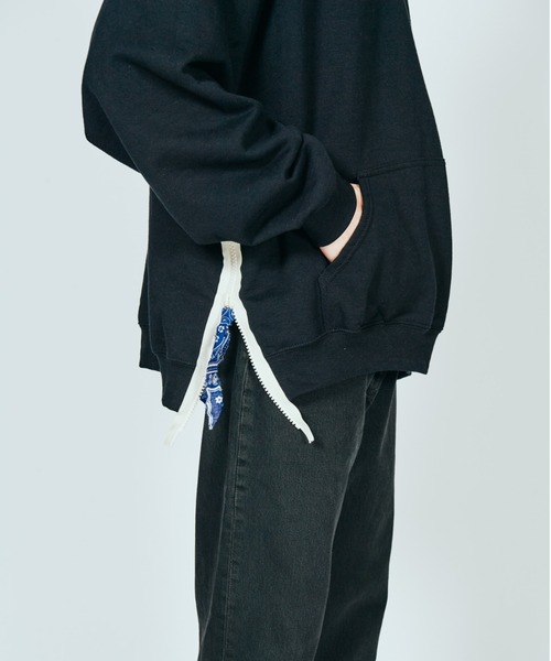 THRIFTY LOOK(スリフティールック)の「THRIFTY LOOK / スリフティールック SIDE ZIP REMAKE HOODIE サイドジップ プルオーバーパーカー リメイク(パーカー・メンズ・ブラック/グレー/ホワイト・MEDIUM/LARGE/X-LARGE)」の18枚目の写真