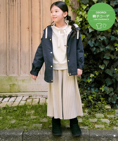 ikka（イッカ）の「【親子コーデ】総裏フェイクファーマンパジャケット（110~160cm）（マウンテンパーカー・キッズ・ローズ/ネイビー・S/M/L/XL/XS）」の9枚目の写真