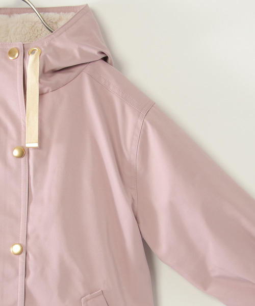 ikka（イッカ）の「【親子コーデ】総裏フェイクファーマンパジャケット（110~160cm）（マウンテンパーカー・キッズ・ローズ/ネイビー・S/M/L/XL/XS）」の14枚目の写真