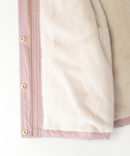 ikka（イッカ）の「【親子コーデ】総裏フェイクファーマンパジャケット（110~160cm）（マウンテンパーカー・キッズ・ローズ/ネイビー・S/M/L/XL/XS）」の21枚目の写真