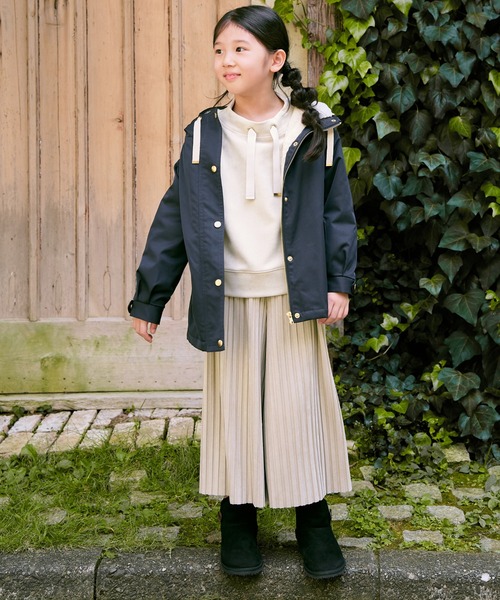 ikka（イッカ）の「【親子コーデ】総裏フェイクファーマンパジャケット（110~160cm）（マウンテンパーカー・キッズ・ローズ/ネイビー・S/M/L/XL/XS）」の6枚目の写真