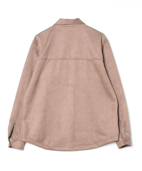 NANO universe（ナノユニバース）の「フェイクスエードシャツ 長袖（シャツ/ブラウス・メンズ・ブラック/モカ/チャコール・L/M/S/XL）」の4枚目の写真