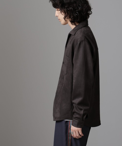 NANO universe（ナノユニバース）の「フェイクスエードシャツ 長袖（シャツ/ブラウス・メンズ・ブラック/モカ/チャコール・L/M/S/XL）」の7枚目の写真