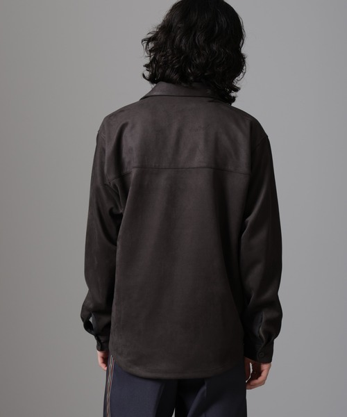 NANO universe（ナノユニバース）の「フェイクスエードシャツ 長袖（シャツ/ブラウス・メンズ・ブラック/モカ/チャコール・L/M/S/XL）」の8枚目の写真
