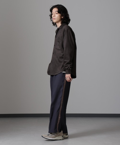 NANO universe（ナノユニバース）の「フェイクスエードシャツ 長袖（シャツ/ブラウス・メンズ・ブラック/モカ/チャコール・L/M/S/XL）」の11枚目の写真