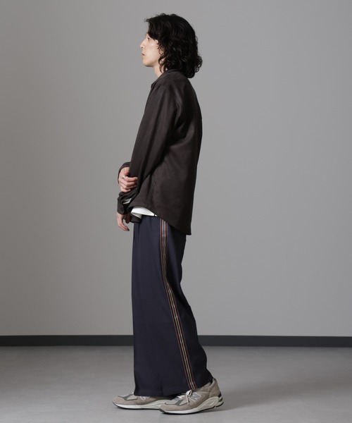 NANO universe（ナノユニバース）の「フェイクスエードシャツ 長袖（シャツ/ブラウス・メンズ・ブラック/モカ/チャコール・L/M/S/XL）」の12枚目の写真