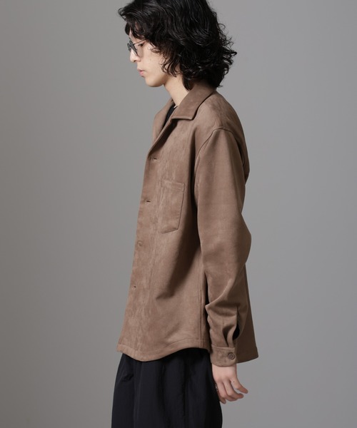 NANO universe（ナノユニバース）の「フェイクスエードシャツ 長袖（シャツ/ブラウス・メンズ・ブラック/モカ/チャコール・L/M/S/XL）」の14枚目の写真