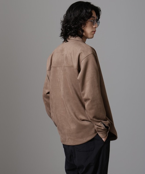 NANO universe（ナノユニバース）の「フェイクスエードシャツ 長袖（シャツ/ブラウス・メンズ・ブラック/モカ/チャコール・L/M/S/XL）」の15枚目の写真