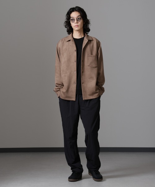 NANO universe（ナノユニバース）の「フェイクスエードシャツ 長袖（シャツ/ブラウス・メンズ・ブラック/モカ/チャコール・L/M/S/XL）」の16枚目の写真