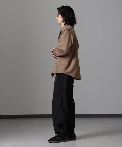 NANO universe（ナノユニバース）の「フェイクスエードシャツ 長袖（シャツ/ブラウス・メンズ・ブラック/モカ/チャコール・L/M/S/XL）」の18枚目の写真