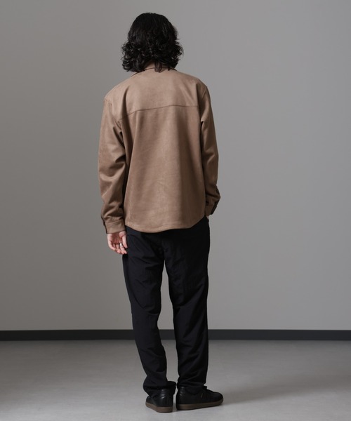 ユーズド　フェイクスウェード　スウェード　シャツ　L~XL セール】フェイクスエードシャツ 長袖（シャツ/ブラウス）｜NANO