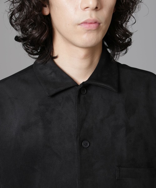 NANO universe（ナノユニバース）の「フェイクスエードシャツ 長袖（シャツ/ブラウス・メンズ・ブラック/モカ/チャコール・L/M/S/XL）」の22枚目の写真