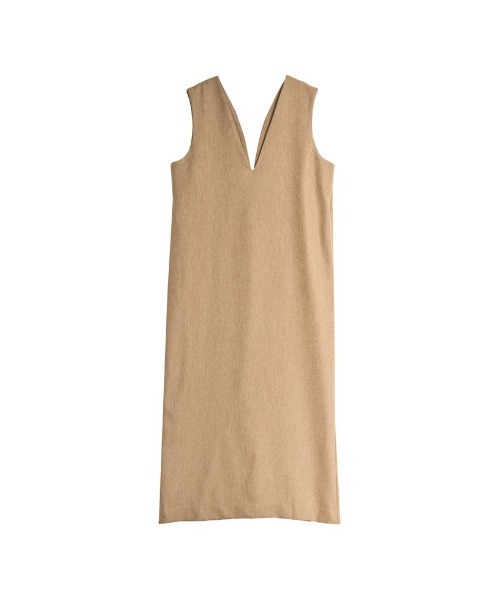 Re:EDIT（リエディ）の「[低身長サイズ有]前後2WAYポケット付き微起毛ツイルVネックジャンパースカート（ジャンパースカート・レディース・ブラック/ベージュ/アイボリー/チャコールグレー・SHORT/MEDIUM/LARGE）」の15枚目の写真