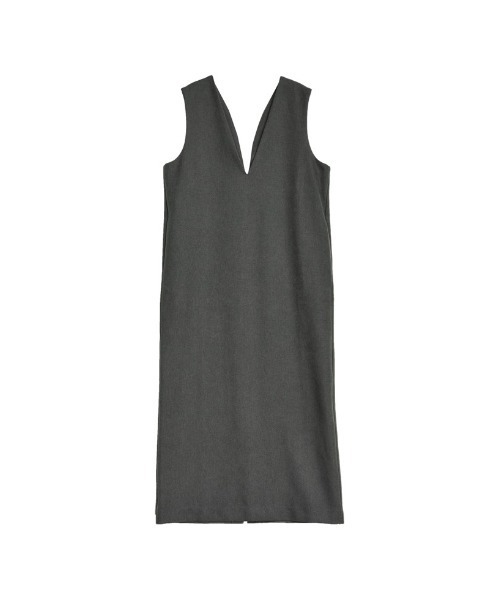 Re:EDIT（リエディ）の「[低身長サイズ有]前後2WAYポケット付き微起毛ツイルVネックジャンパースカート（ジャンパースカート・レディース・ブラック/ベージュ/アイボリー/チャコールグレー・SHORT/MEDIUM/LARGE）」の16枚目の写真