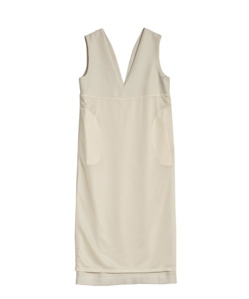 Re:EDIT（リエディ）の「[低身長サイズ有]前後2WAYポケット付き微起毛ツイルVネックジャンパースカート（ジャンパースカート・レディース・ブラック/ベージュ/アイボリー/チャコールグレー・SHORT/MEDIUM/LARGE）」の12枚目の写真