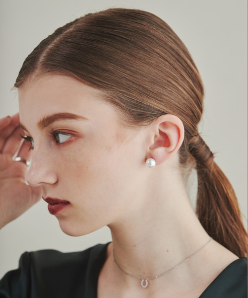 ciite' surgical stainless（シーテサージカルステンレス）の「【 金属アレルギー対応 】 シンプルパールピアス  サージカルステンレス    6mm 8mm 10mm 12mm  (両耳用)（ピアス（両耳用）・レディース・ホワイト・S/M/L/XS）」の5枚目の写真