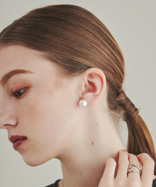 ciite' surgical stainless（シーテサージカルステンレス）の「【 金属アレルギー対応 】 シンプルパールピアス  サージカルステンレス    6mm 8mm 10mm 12mm  (両耳用)（ピアス（両耳用）・レディース・ホワイト・S/M/L/XS）」の10枚目の写真