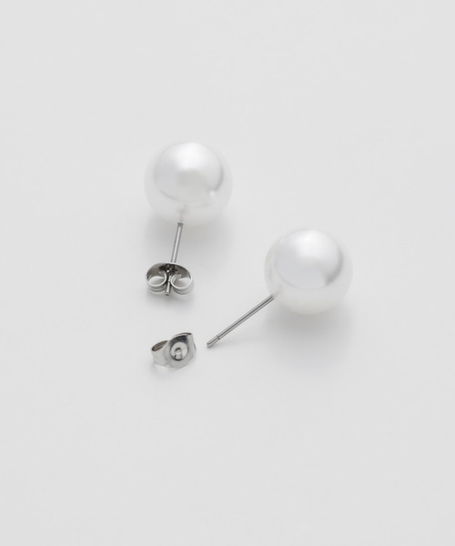 セール】【 金属アレルギー対応 】 シンプルパールピアス