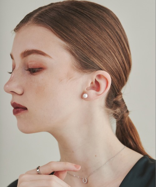 セール】【 金属アレルギー対応 】 シンプルパールピアス サージカル