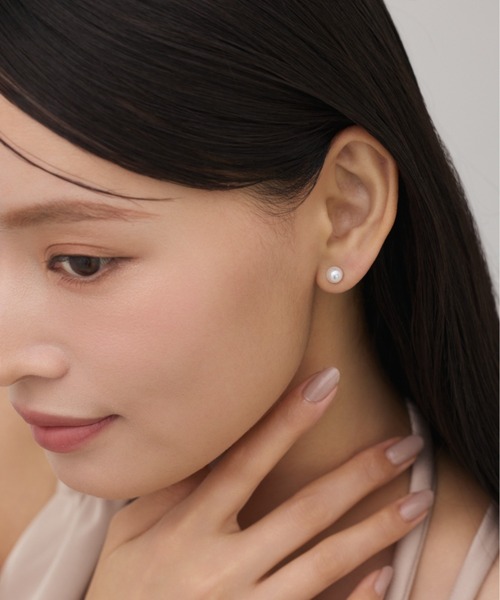 セール】【 金属アレルギー対応 】 シンプルパールピアス サージカル