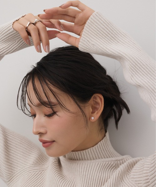 セール】【 金属アレルギー対応 】 シンプルパールピアス サージカル