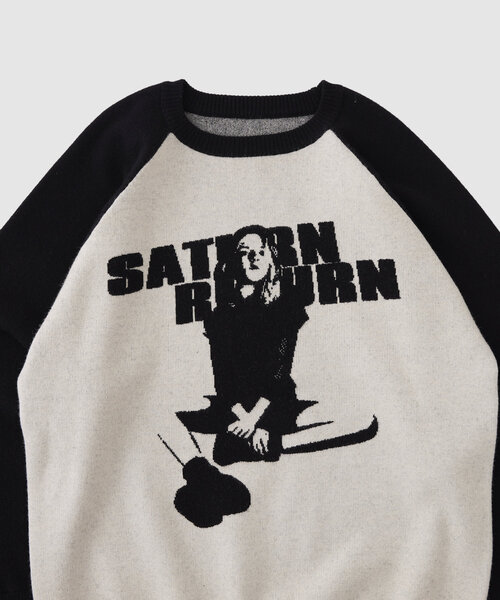 WHO'S WHO gallery（フーズフーギャラリー）の「シャーロットラグランニット（ニット/セーター・レディース・ブラック/チャコールグレー・FREE）」の16枚目の写真