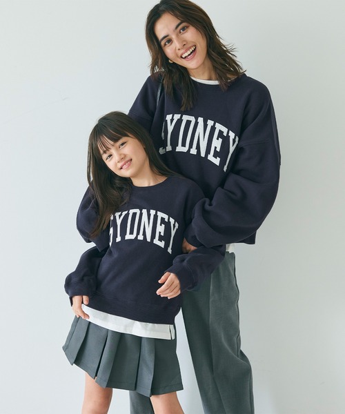 coca（coca）（コカ）の「キッズ 親子お揃い ヘビーウェイト裏起毛 ロゴスウェット（スウェット・キッズ・ピンク/ネイビー/ライトグレー/オートミール・130/140/150/120）」の10枚目の写真