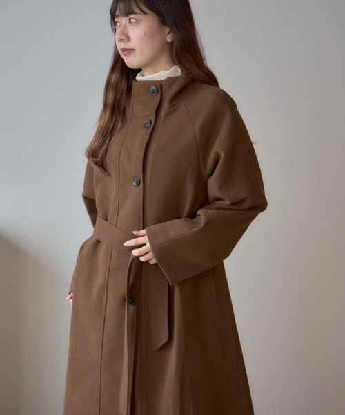 Basic stand collar long coat / スタンドカラー ベーシックロングコート（ステンカラーコート）｜AO2（アオズ）