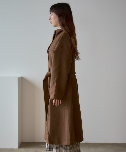 Basic stand collar long coat / スタンドカラー ベーシックロングコート（ステンカラーコート）｜AO2（アオズ）