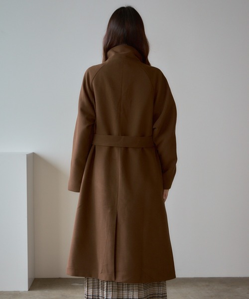 Basic stand collar long coat / スタンドカラー ベーシックロングコート（ステンカラーコート）｜AO2（アオズ）