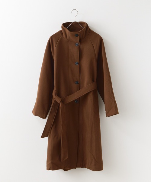 Basic stand collar long coat / スタンドカラー ベーシックロングコート（ステンカラーコート）｜AO2（アオズ）