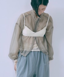 AMOMENTO SHEER ZIP UP BLOUSON シアー ブルゾン AMOMENTO GLOBAL