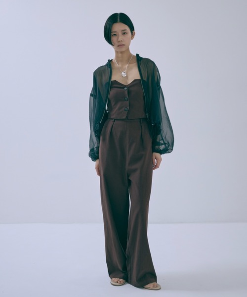 エンノイム　EN NEUME　ブルゾン　アウター セール】Double Zip Sheer Blouson（ブルゾン）｜EN NEUME