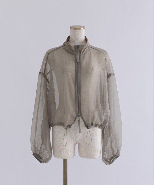 エンノイム　EN NEUME　ブルゾン　アウター セール】Double Zip Sheer Blouson（ブルゾン）｜EN NEUME