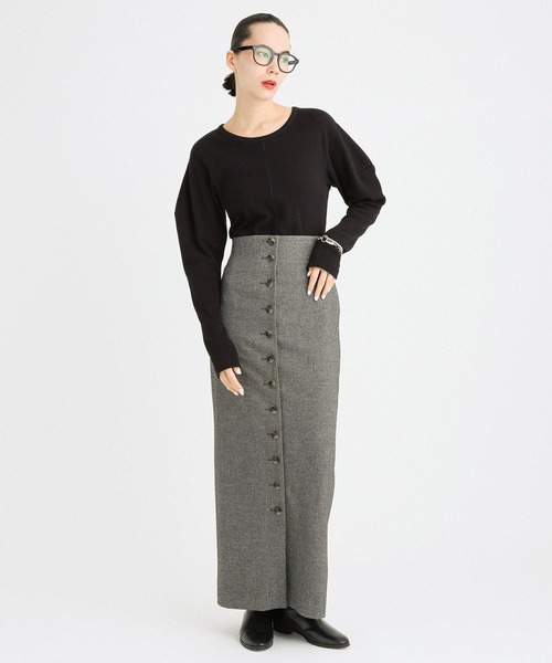 BABYLONE（バビロン）の「サーマルフォルムプルオーバー（Tシャツ/カットソー・レディース・ブラック/ライトグレー・フリー）」の8枚目の写真