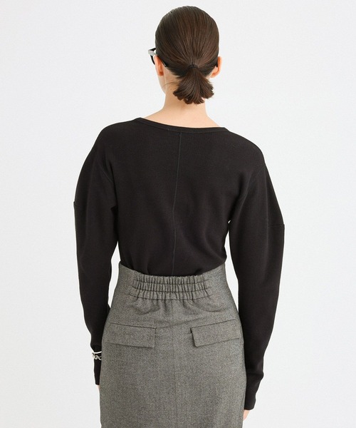 BABYLONE（バビロン）の「サーマルフォルムプルオーバー（Tシャツ/カットソー・レディース・ブラック/ライトグレー・フリー）」の7枚目の写真