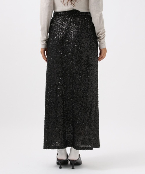 BAYFLOW（ベイフロー）の「[トレンドライクなスパンコール刺繍]スパンコールスカート（スカート・レディース・ベージュ/ブラック・FREE）」の18枚目の写真