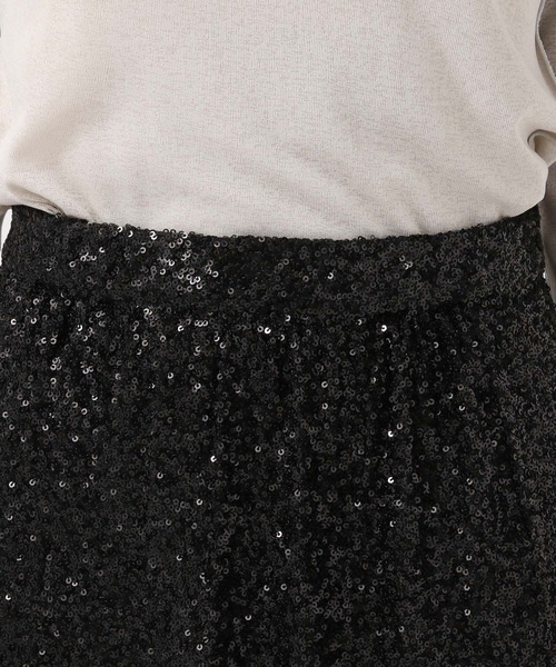 BAYFLOW（ベイフロー）の「[トレンドライクなスパンコール刺繍]スパンコールスカート（スカート・レディース・ベージュ/ブラック・FREE）」の19枚目の写真