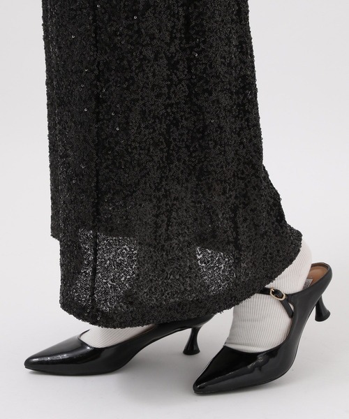 BAYFLOW（ベイフロー）の「[トレンドライクなスパンコール刺繍]スパンコールスカート（スカート・レディース・ベージュ/ブラック・FREE）」の20枚目の写真