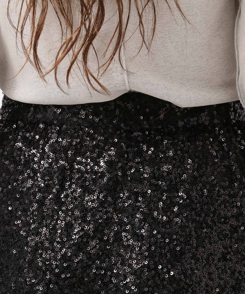 BAYFLOW（ベイフロー）の「[トレンドライクなスパンコール刺繍]スパンコールスカート（スカート・レディース・ベージュ/ブラック・FREE）」の21枚目の写真