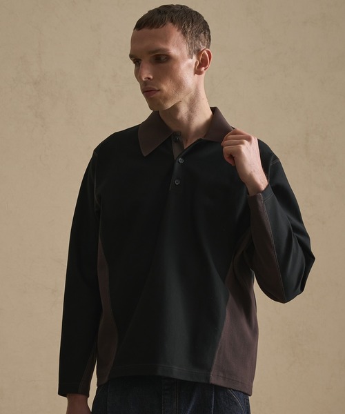 セール】バンザイスリーブニット衿ポロ（ポロシャツ）｜PUBLIC TOKYO