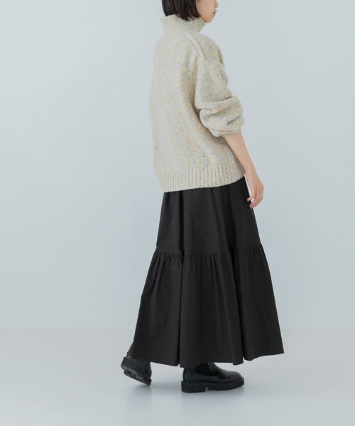 URBAN RESEARCH（アーバンリサーチ）の「コットンティアードロングスカート（スカート・レディース・ブラック/ホワイト系その他・FREE）」の12枚目の写真