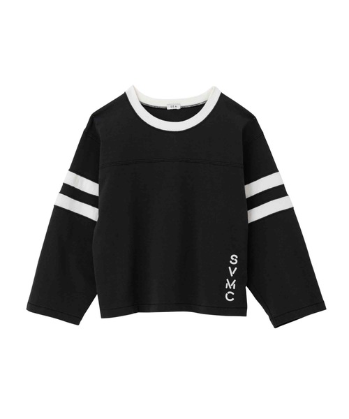 SEA(シー)の「VINTAGE 87フットボールTEE(Tシャツ/カットソー・レディース・チャコールグレー/ブルー/バーガンディー・0/2)」の5枚目の写真