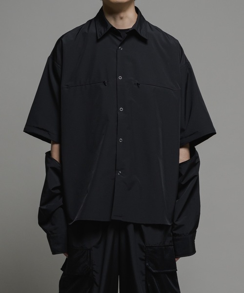 CASPER JOHN(キャスパージョン)の「Bubble tech detachable shirts/バブルテックデタッチャブルシャツ(シャツ/ブラウス・メンズ・ライトグレー/ブラック系/ブラック・LARGE/MEDIUM/SMALL/X-SMALL)」の9枚目の写真