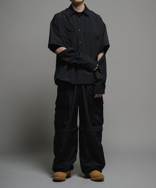 CASPER JOHN(キャスパージョン)の「Bubble tech detachable shirts/バブルテックデタッチャブルシャツ(シャツ/ブラウス・メンズ・ライトグレー/ブラック系/ブラック・LARGE/MEDIUM/SMALL/X-SMALL)」の11枚目の写真