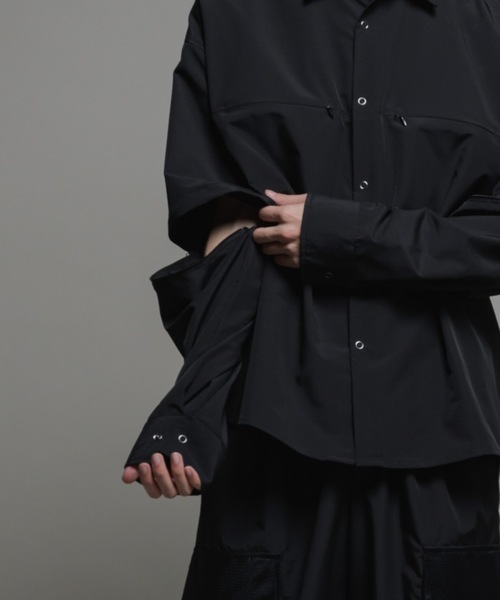 CASPER JOHN(キャスパージョン)の「Bubble tech detachable shirts/バブルテックデタッチャブルシャツ(シャツ/ブラウス・メンズ・ライトグレー/ブラック系/ブラック・LARGE/MEDIUM/SMALL/X-SMALL)」の8枚目の写真