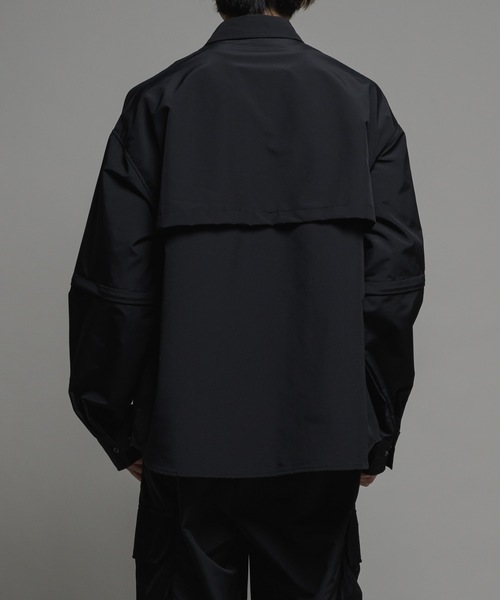 CASPER JOHN(キャスパージョン)の「Bubble tech detachable shirts/バブルテックデタッチャブルシャツ(シャツ/ブラウス・メンズ・ライトグレー/ブラック系/ブラック・LARGE/MEDIUM/SMALL/X-SMALL)」の6枚目の写真