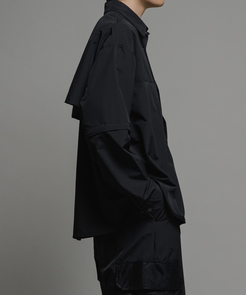 CASPER JOHN(キャスパージョン)の「Bubble tech detachable shirts/バブルテックデタッチャブルシャツ(シャツ/ブラウス・メンズ・ライトグレー/ブラック系/ブラック・LARGE/MEDIUM/SMALL/X-SMALL)」の7枚目の写真