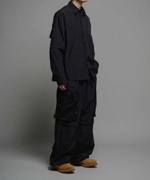 CASPER JOHN(キャスパージョン)の「Bubble tech detachable shirts/バブルテックデタッチャブルシャツ(シャツ/ブラウス・メンズ・ライトグレー/ブラック系/ブラック・LARGE/MEDIUM/SMALL/X-SMALL)」の12枚目の写真