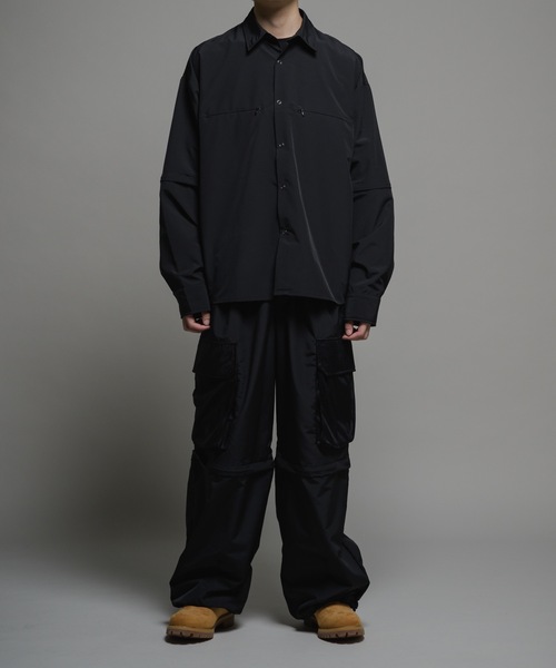 CASPER JOHN(キャスパージョン)の「Bubble tech detachable shirts/バブルテックデタッチャブルシャツ(シャツ/ブラウス・メンズ・ライトグレー/ブラック系/ブラック・LARGE/MEDIUM/SMALL/X-SMALL)」の10枚目の写真